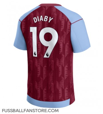 Aston Villa Moussa Diaby #19 Replik Heimtrikot 2023-24 Kurzarm